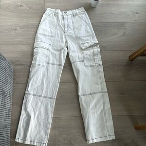 White Cargo Jeans S